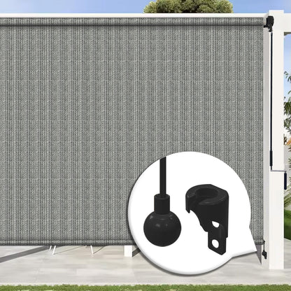 Hauz | Wand Operated Outdoor Roller Shades 10' X 8' - Grey