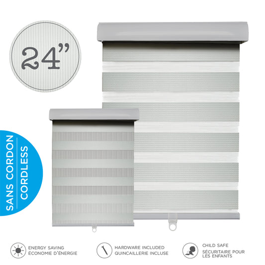 Hauz | Cordless Light Filtering Shade 24" x 84" Grey