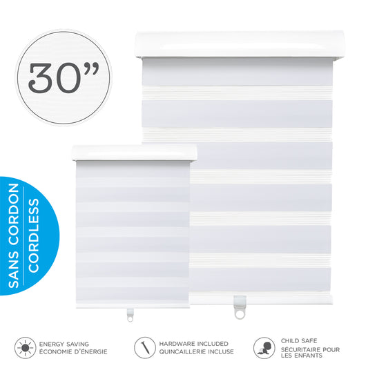 Hauz | Cordless Light Filtering Shade 30" x 84" White