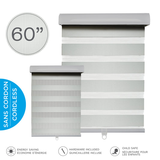 Hauz | Cordless Light Filtering Shade 60" x 84" Grey