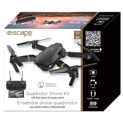Escape | Foldable remote-controlled quadrotor drone with 2 cameras