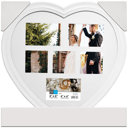 Hauz | Heart-shaped collage frame for 6 pictures