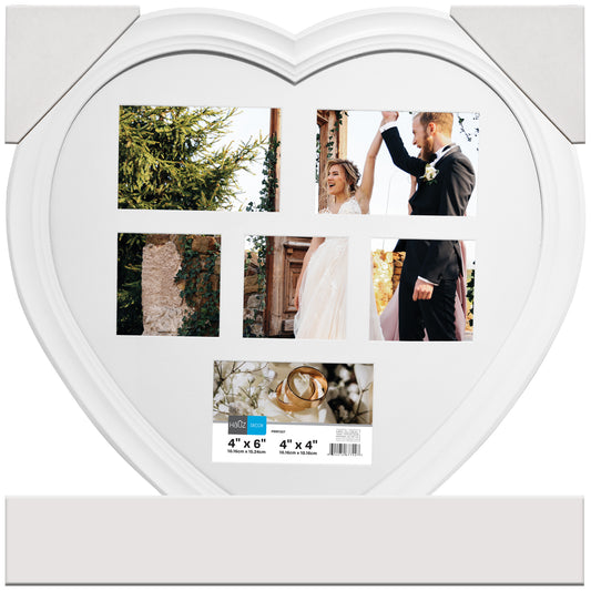 Hauz | Heart-shaped collage frame for 6 pictures