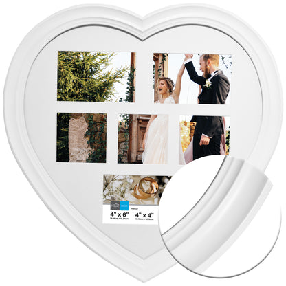Hauz | Heart-shaped collage frame for 6 pictures