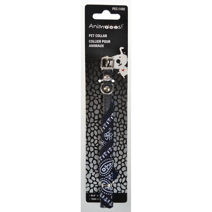 Animooos | Pet collar with bandana ; 0.40"x12" ; 2 assorted colors