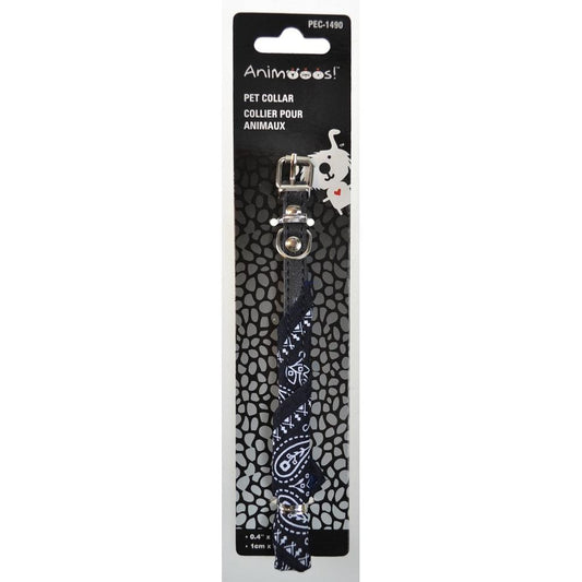 Animooos | Pet collar with bandana ; 0.40"x12" ; 2 assorted colors