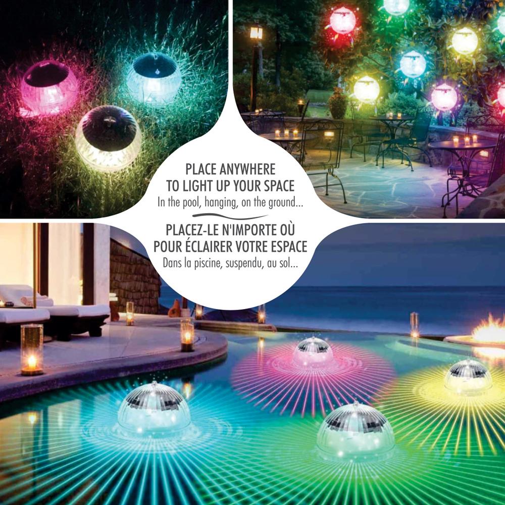 RCA | Solar Powered LED Floating Pool Light – 4”