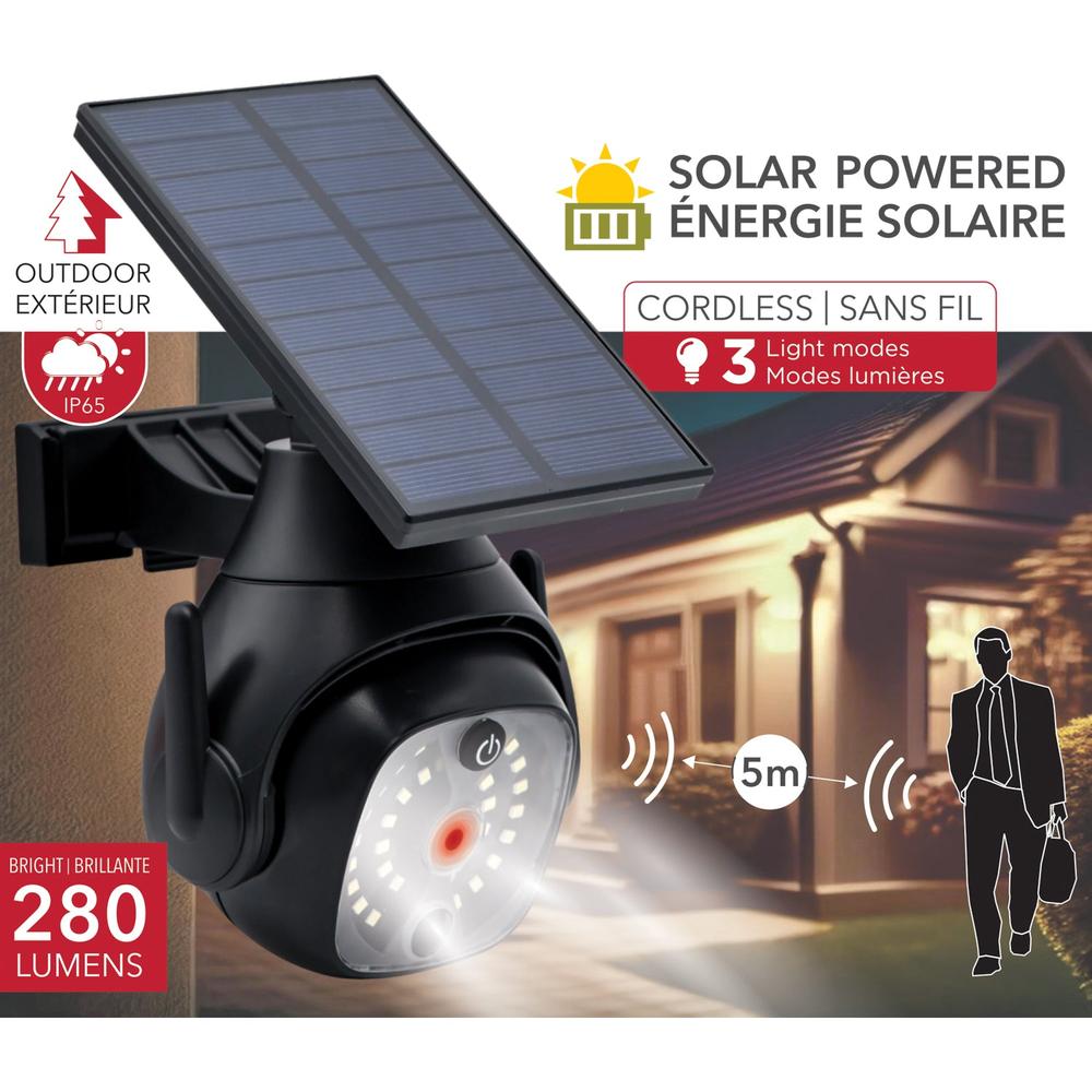RCA | Solar-powered LED motion light with dummy security camera