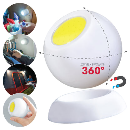 RCA | COB magnetic 360° Swiwel ball light with 3 light settings up to 300LM